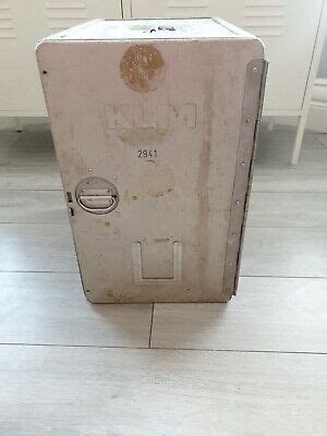 Vintage KLM Aeroplane Aluminium Transport Flight Storage 